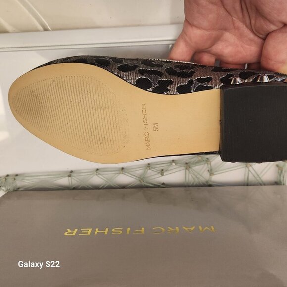 Marc Fisher Studded Slip-On Loafers Abree 3 Silver Multi. NIB. Size 5 - Picture 7 of 11